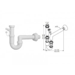 SIFONE PLAST. BIDET 1-1/4X40 A.350 FER246728 (Y.B53200140) 05/22