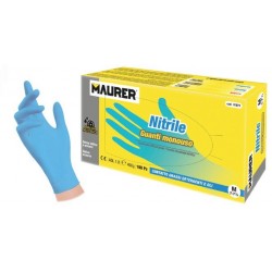 MAURER GUANTI MONOUSO NITRILE BLU M (7-71/2) 100PZ FER091871 01/24