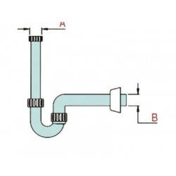 SIFONE PLAST. LAVABO 1 VIA 1-1/4x32 SENZA PILETTA FER246721 (Y.B53100132) 02/23