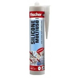 FISCHER SILICONE ACETICO TRASPARENTE SANITARI ANTIMUFFA 280ml MAC51433 01/23