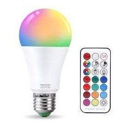 EIGTHY LAMPADA LED 6w E27 MULTICOLOR C/TELECOM. C/BATTERIA 06/23