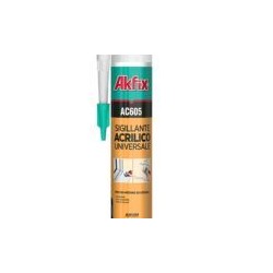 AKFIX SILICONE ACRILICO BIANCO LISCIO 310ml (AK.AC605) 09/24