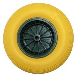 RUOTA CARRIOLA PLASTICA PIENA POLIURETANO GIALLA FER098408 08/24