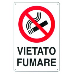 CARTELLO PLASTICA VIETATO FUMARE 20X30 FER050461