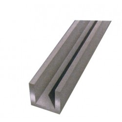 U ALLUMINIO 10X10mm 2m ARGENTO FER145161 07/24